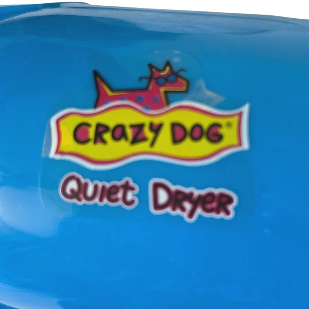 Crazy Dog Quiet Dryer Blue Handheld Pet Grooming Hair Dryer Multiple Settings